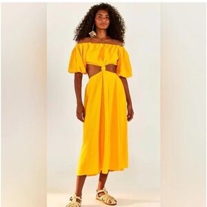 Yellow Midi Knot Dress